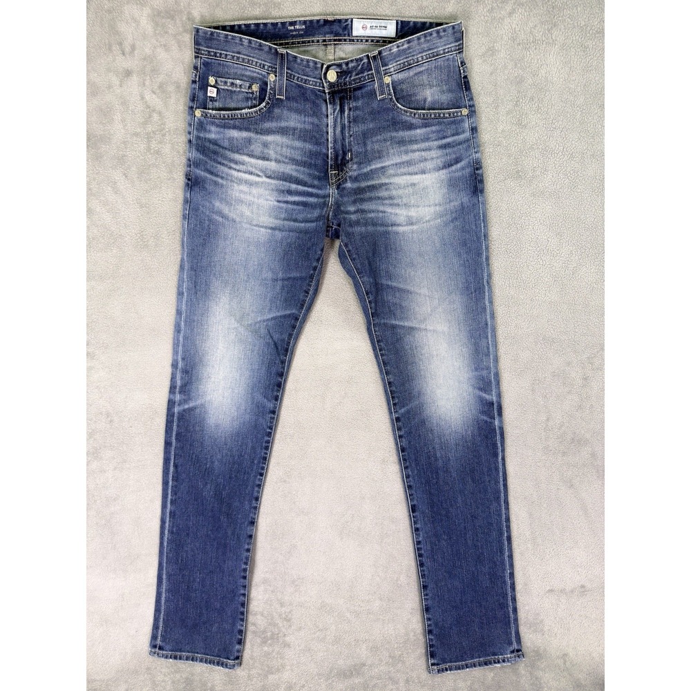 Adriano Goldschmied Jeans Mens 31x34 Blue Straight Slim Tellis Modern Denim